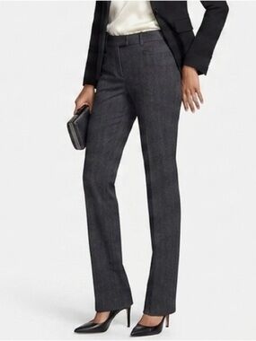 Gap Modern Plaid Trousers Boot Pants 4R Gray Glen Prince of Wales office NWOT